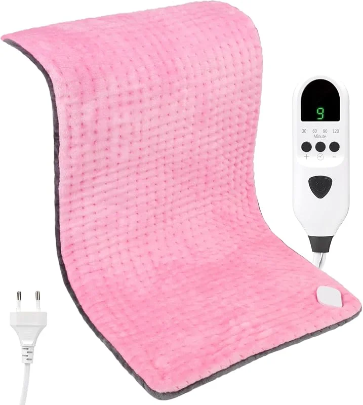 Heizdecke, Heizkissen Mit Abschaltautomatik- 43x84cm 9 Temperaturstufen Maschinenwaschbar wärmekissen, klein kabellos rücken Nacken Schulter wärmedecke, Geburtstags Weihnachts Geschenk (Rosa, 43x84cm) — Heizung Warmepumpe