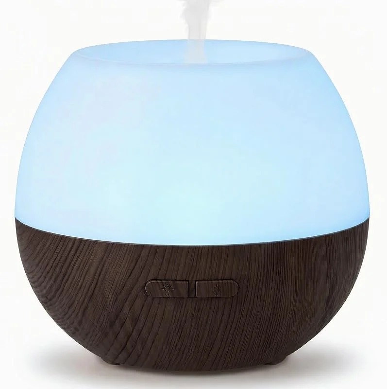 AESHORY 100ml Aroma Diffuser, Ultraschall Luftbefeuchter Aromatherapie Diffuser für Ätherische Öle, 7 Farbigem LED Licht, 2 Nebelmodi