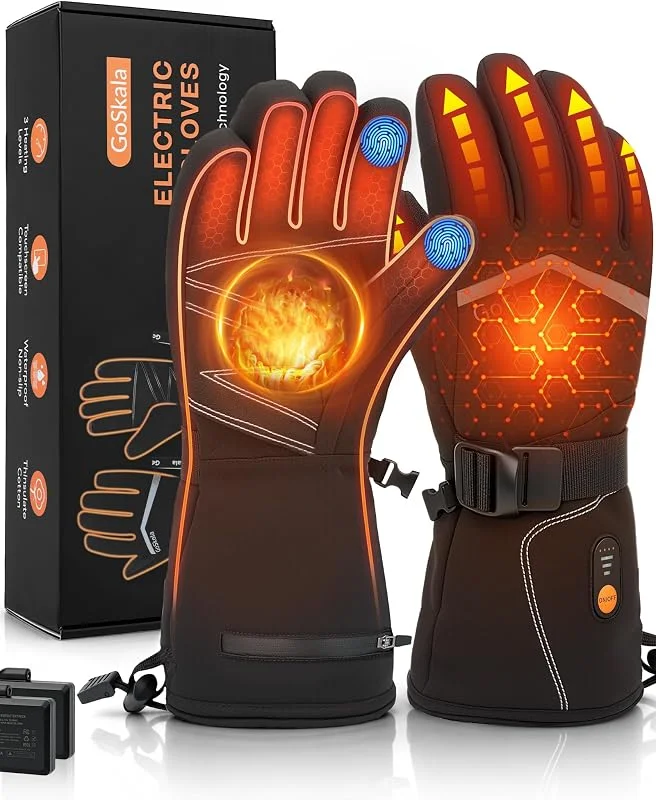 Beheizbare Handschuhe 3 Heizstufen Touchscreen Wasserdicht Unisex — Heizkleidung