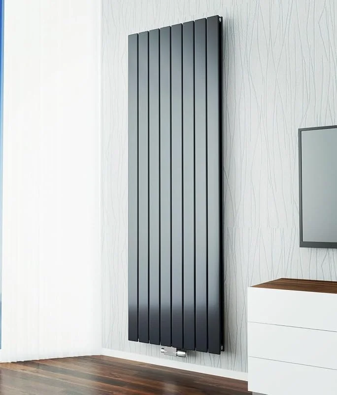 WEBER Paneelheizkörper Flach Vertikal Design Heizung Flachheizkörper Wandheizung weiß, anthrazit (1600x608mm Doppellagig Anthrazit) — Heizung Warmepumpe