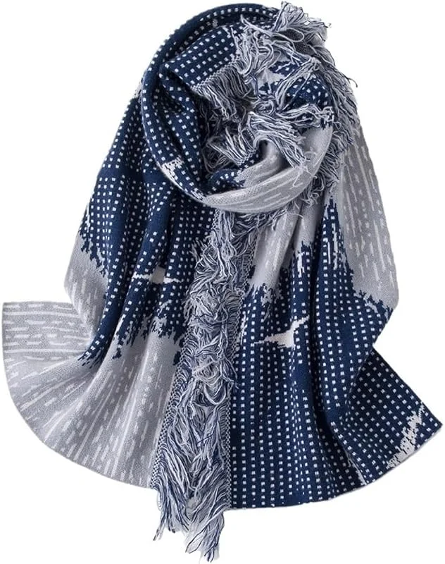 Schal Modischer hautfreundlicher warmer Strickschal for Damen im Herbst und Winter aus Kaschmir — Heizkleidung