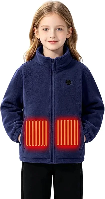 Teddy Fleece Beheizte Jacke Kinder Schnelle Erwärmung Heizjacke Wärmejacke — Heizkleidung