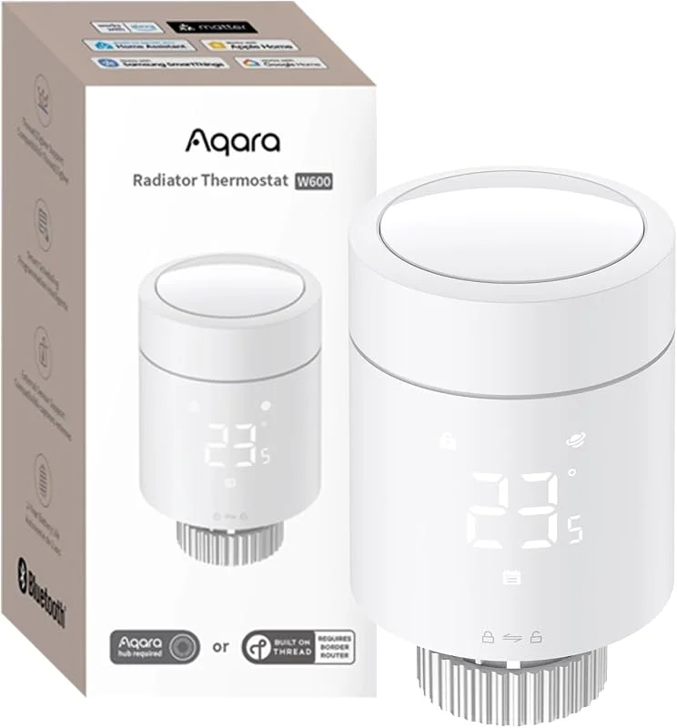 Aqara Smartes Heizkörperthermostat W600, Matter, Thread, Zigbee — Heizung Warmepumpe