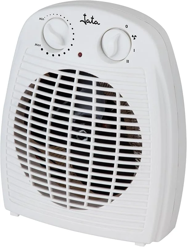 JATA TV78 Elektrischer Badheizkörper mit verstellbarem Thermostat, 2000 W, 2 Wärmeleistungen und Ventilator, schnelle Erwärmung, Überhitzungsschutz, Tragegriff — Heizung Warmepumpe