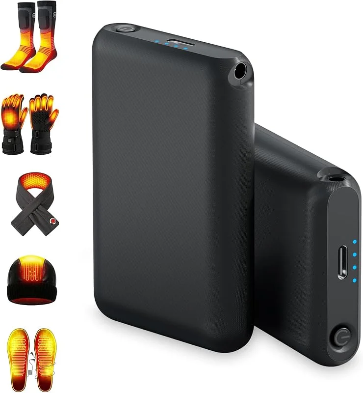 7.4V 3000mAh Li-Polymer Wiederaufladbare Batterien für Beheizte Hausschuhe Beheizte Handschuhe, Erweiterter Akku für beheizte Mütze, beheizten Handwärmer, beheizte Hüftgurte, beheizten Schal — Heizkleidung