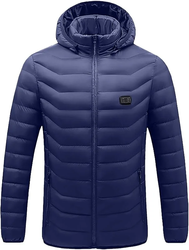 KQIVAM Beheizbare Jacke Herren Damen Heizjacke 11, 17-Zonen Beheizbare Jacke mit kapuze, Warme Pufferjacke, Beheizte Jacke Heizjacke Beheizte Weste Winterjacke für Outdoor Wandern Jagd Motorrad Camping — Heizkleidung