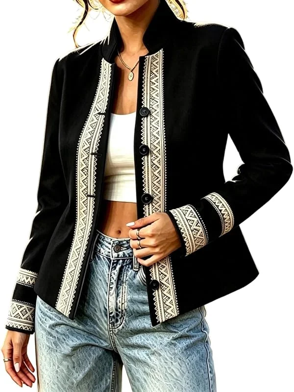 Blazer Damen Kurz Tailliert Übergangsjacke Damen Elegant Blazer Business — Heizkleidung