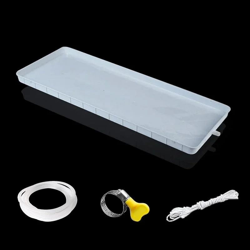 Tragbares Klimaanlagen-Auffangwannen-Set, Klimaanlagen-Tropfschale mit Schlauch, geeignet für Fensterklimaanlagen und Wärmepumpen, Kondensatauffangwanne, aus Kunststoff — Heizung Warmepumpe