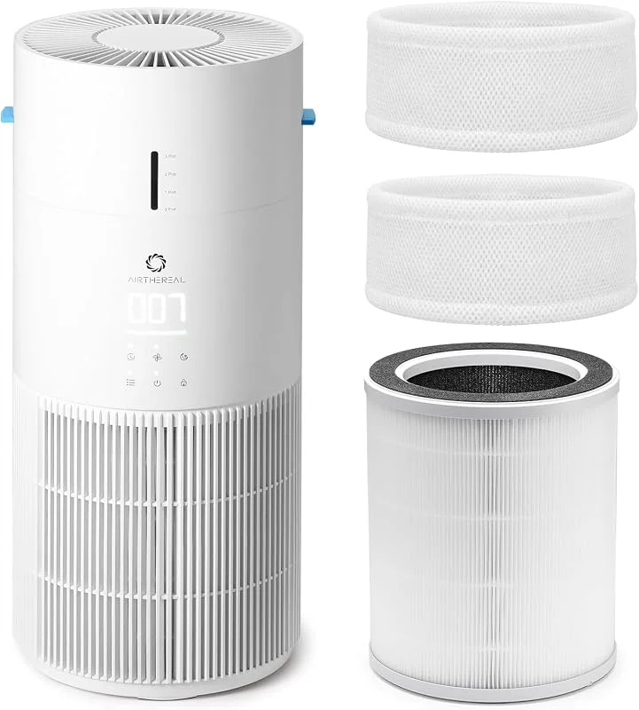 Airthereal AEH300 Bundle mit Ersatzfilter-Set & HEPA, AEH300 2-in-1-Luftreiniger mit Luftbefeuchter, sorgt für saubere Luft und optimale Befeuchtung