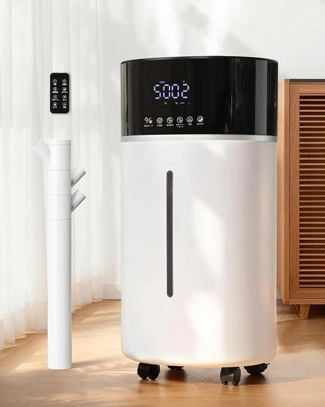 Luftbefeuchter für große Räume 18L, Warm und Kalter Nebel bis 200 m², Weiß