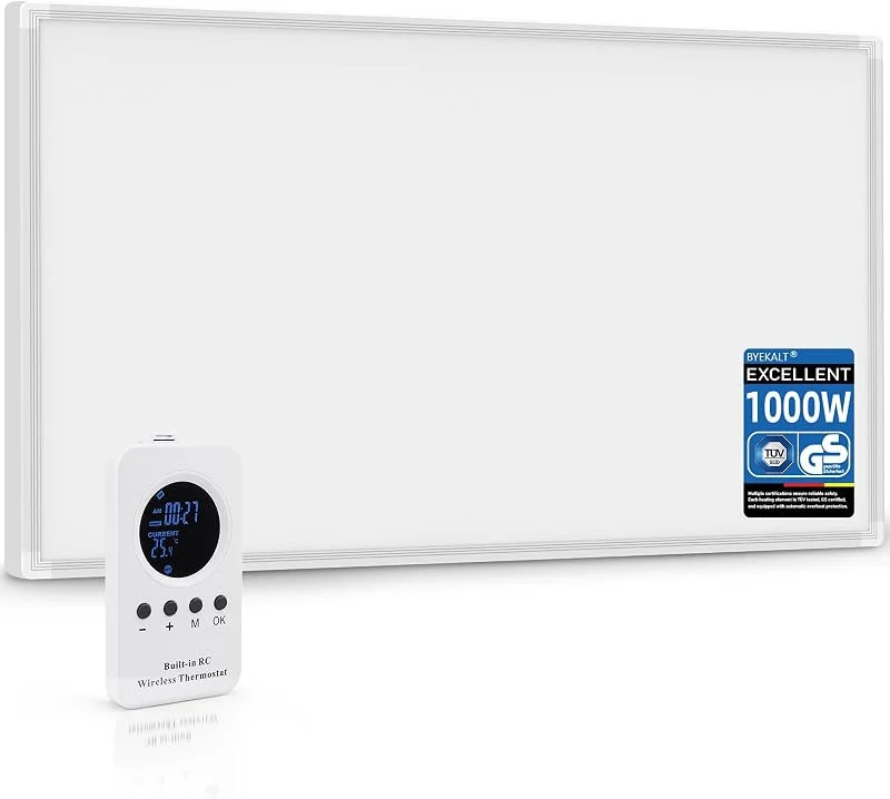 Infrarotheizung 1000W, Thermostat, Infrarot Wandheizung, 10-20 m² — Heizung Warmepumpe