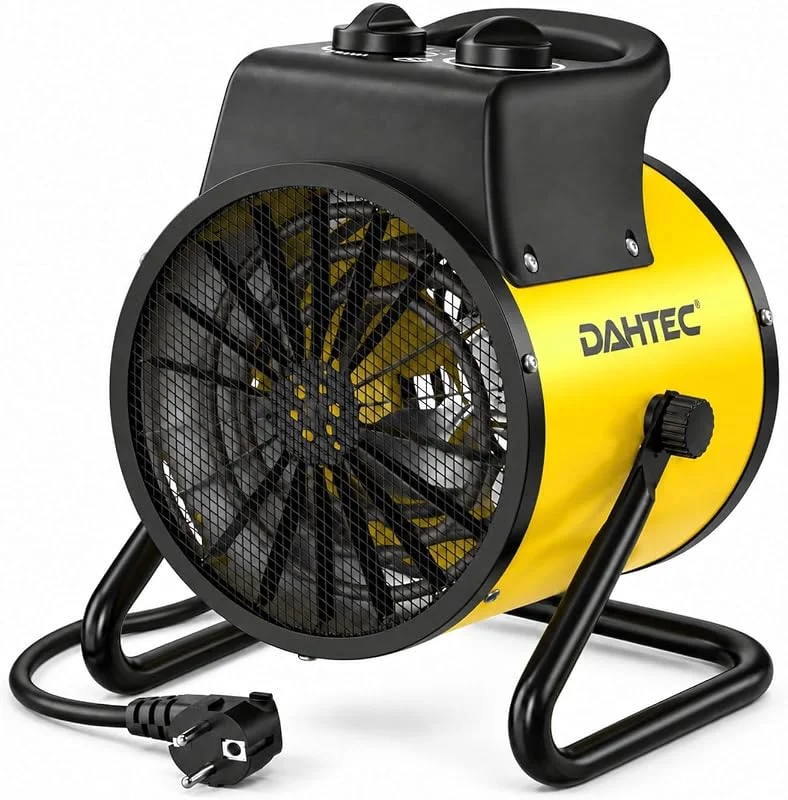 DAHTEC Elektro Heizlüfter 3000 Watt Heizstrahler mit Überhitzungsschutz — Heizung Warmepumpe