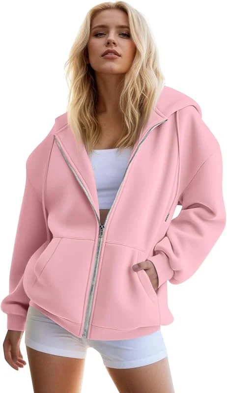 Generisch Hoody Women Modetalent Herbst Oversize Jacken Longsleeve Yoga Weites Frau Kapuzen — Heizkleidung