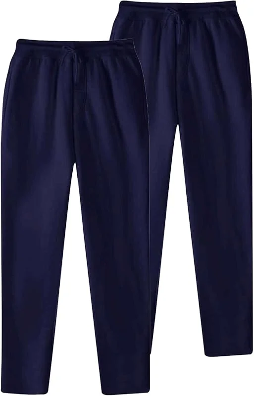 Generisch 2er Pack Jogginghose Herren Einfarbiger Baggy Hose mit Kordelzug und Taschen Männer Sporthose Wanderhose Trainingshose Outdoor Hosen für Lässiges Fitnessstudio und Joggen — Heizkleidung