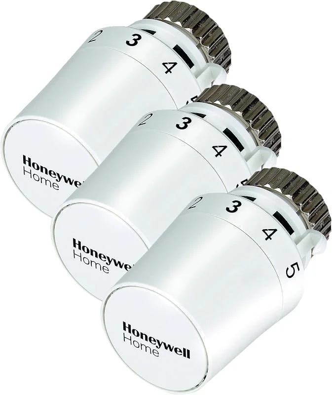 Honeywell Home Heizkörper Thermostatkopf Thera-5, M30 x 1, 5-Anschluss, mit Nullstellung, weiß (Packung mit 3) — Heizung Warmepumpe