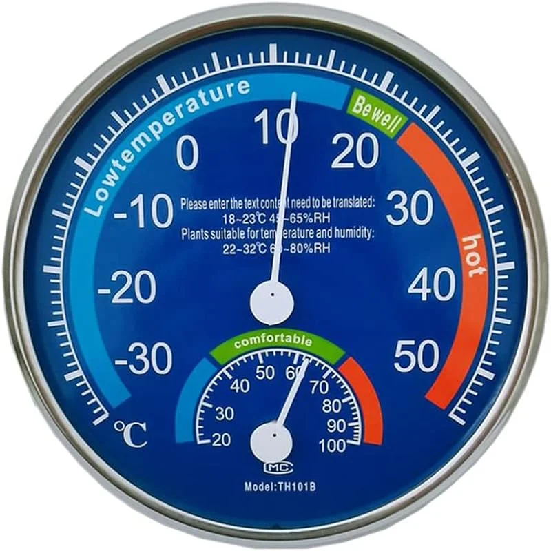 SPORTARC Thermometer Hygrometer Thermo Analog Luftfeuchtigkeit Raumklimaregulierung Innen Blau — Luftbefeuchter