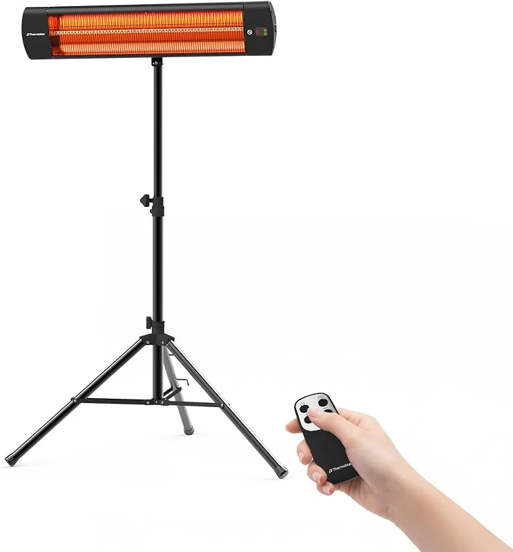 ThermoMate 2500W Infrarot Heizstrahler mit Ständer, Wand-Terrassenheizer — Heizung Warmepumpe