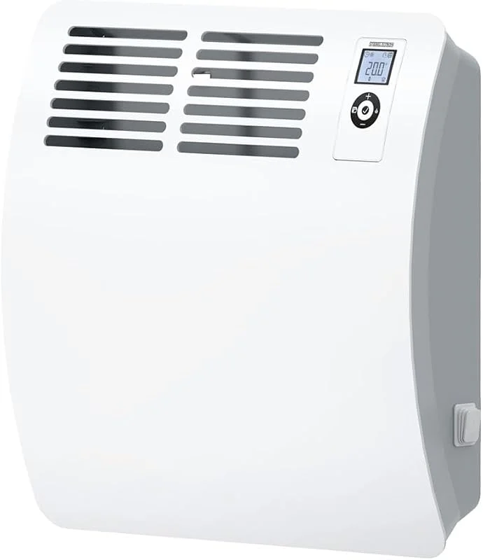 STIEBEL ELTRON Wandkonvektor CON 10 Premium, 1 kW für ca. 12 m², VDE geprüft, LC-Display, Wochentimer, 120 Min. Kurzzeittimer, Silent Mode, Elektroheizung energiesparend, 237831, Weiß — Heizung Warmepumpe
