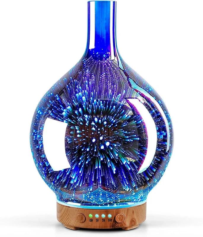 Porseme Aroma Diffuser Luftbefeuchter, 150ml Handgeblasen Ultraschall