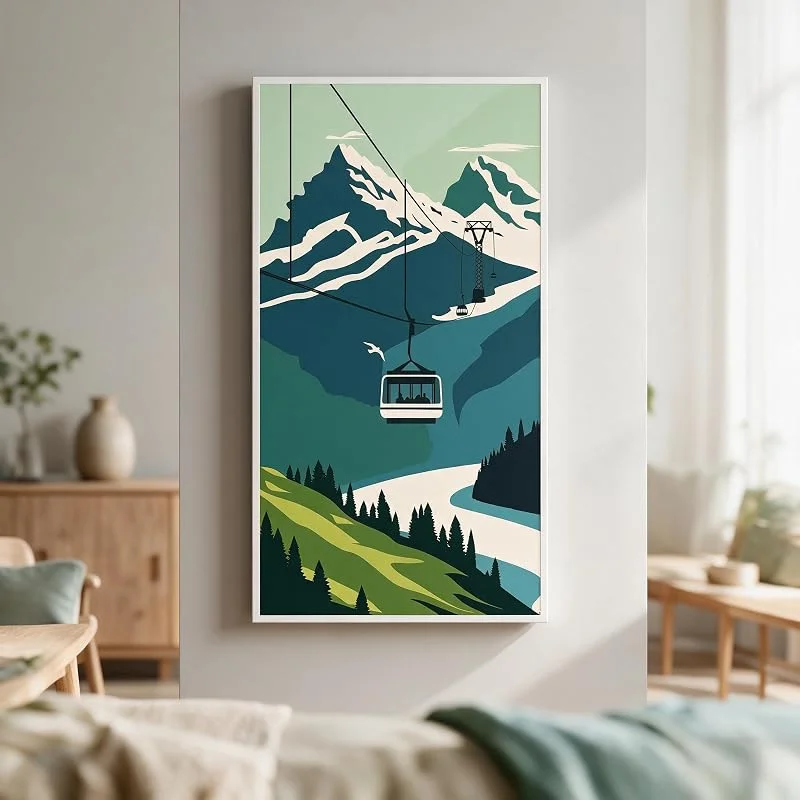 Heidenfeld Infrarotheizung Bild HF-HP105, 1000 Watt (Mountain) — Heizung Warmepumpe