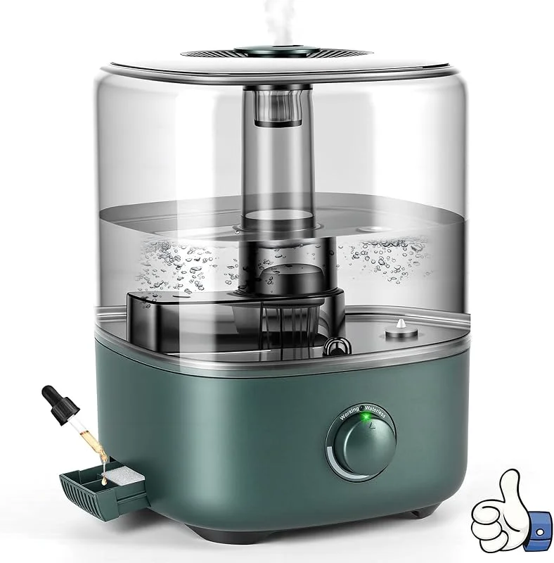Luftbefeuchter für Schlafzimmer 5L Top-Füllung Luftbefeuchter Supergroßer Kühler Nebel Humidifier 28dB leiser Ultraschall Luftbefeuchter Zuhause für Baby Pflanzen automatische Abschaltung