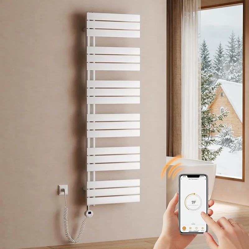 Handtuchheizkörper elektrisch 1599×500 mm 1000W WLAN Weiß — Heizung Warmepumpe