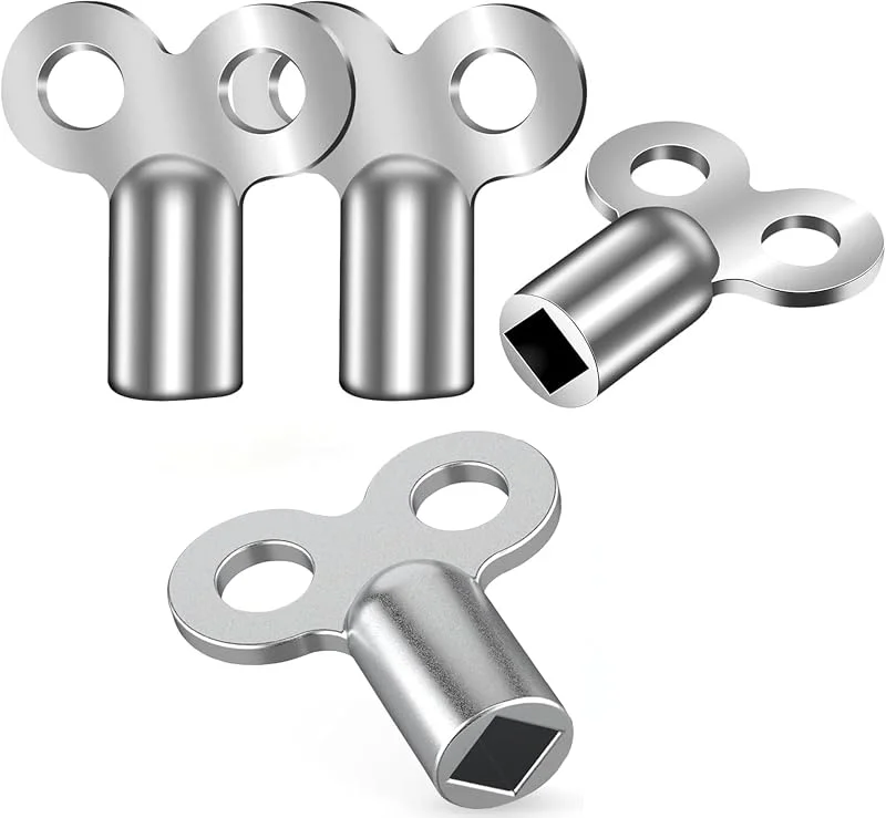 Generisch 5 Stück Entlüftungsschlüssel Heizkörper robust Universal Entlüfter für alle Heizungen, Heizkörper Entlüftungsschlüssel mit hochwertiger Zink radiator key heating Heizung entlüften Schlüssel — Heizung Warmepumpe