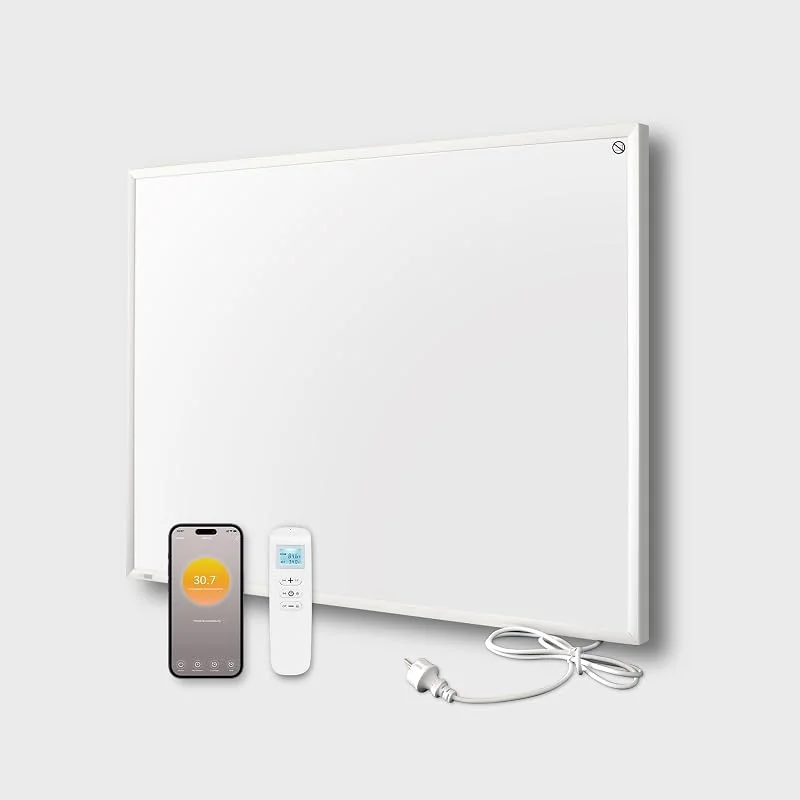 Byecold Infrarotheizung mit Thermostat 580 Watt, App Fernbedienung Steuerung, Infrarot wandmontage Elektroheizung Energiesparende, Wandheizung Heizpaneel Elektrisch Energiesparend Überhitzungsschutz — Heizung Warmepumpe