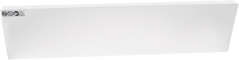 Allpax Infrarot ALU Arbeitsplatzheizung 150 Watt für die Steckdose - elektrischer Flachheizkörper - Tischmontage, weiß, 20 x 80 cm — Heizung Warmepumpe