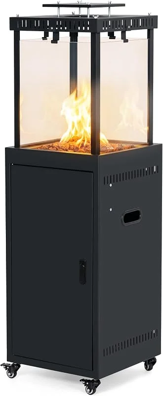 Avestar 11 kW rauchfreier Gas-Terrassenheizer mit Lavasteinen, schwarz — Heizung Warmepumpe