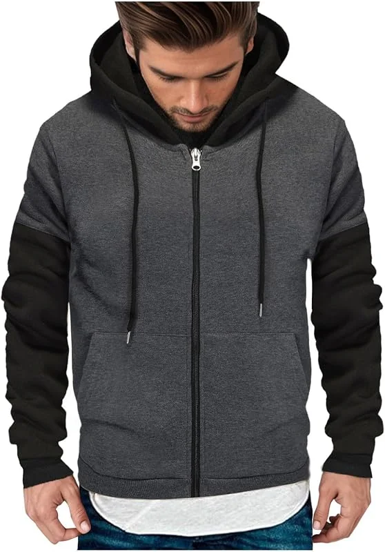 Générique Arbeitsjacke für Herren, Winter, Overcoat, Freizeit, stylisch, Überzug, Vintage, Cargo, Stil, Mantel, Fleecefutter, 05-GY1, L — Heizkleidung