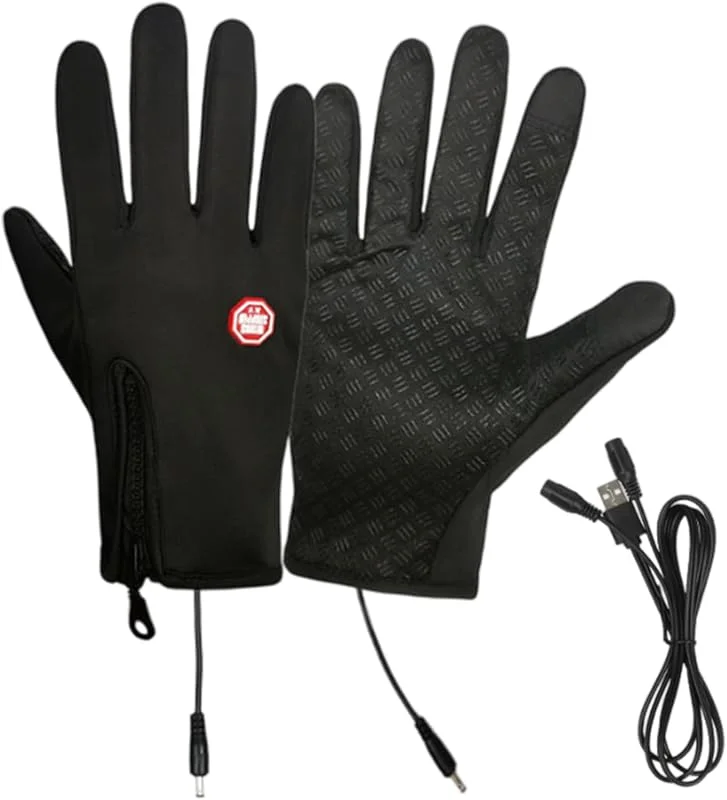 Handwärmer, USB-Handwärmer, wasserdichte Winterhandschuhe, beheizte Handschuhe mit vollen Fingern, Heizung mit Touchscreen, beheizte Handschuhe — Heizkleidung