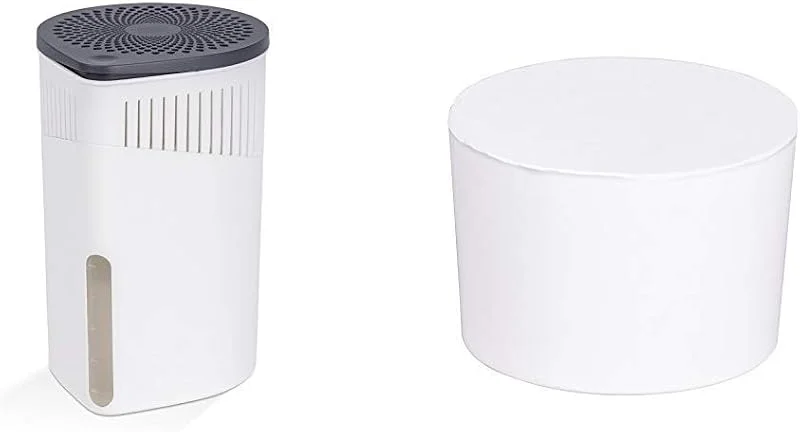 Wenko 50240100 Design Raumentfeuchter Drop 1000 g Luftentfeuchter, 1.6 L, 15 x 23 x 15 cm, weiß & 50270100 Design Raumentfeuchter Drop Nachfüller 1000 g, Nachfüllpack, Ø 11 x 7.5 cm, weiß — Luftbefeuchter