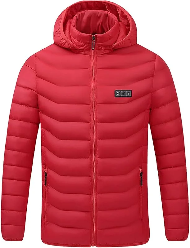 KQIVAM Beheizbare Jacke, Beheizte Weste fur Damen Herren, 11 Heizzone für Outdoor, 3-Control-Heizjacke Weiche, Beheizbare Jacke Heizweste Wärmeweste, Weiche und Warme Beheizbare jacke Beheizte Jacke — Heizkleidung