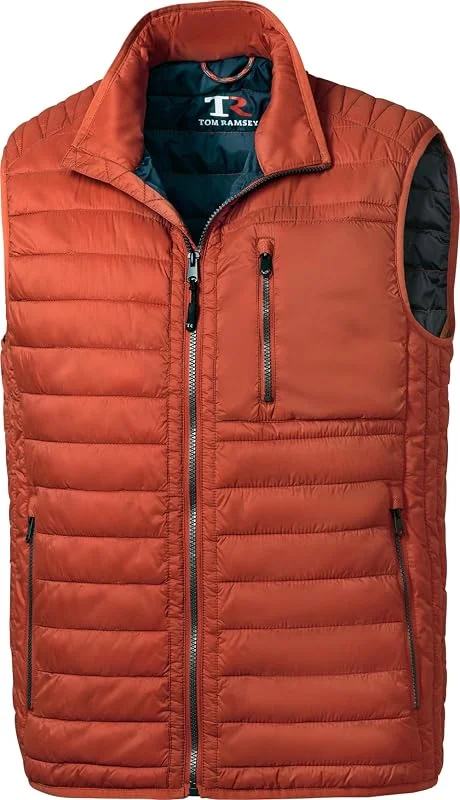 Tom Ramsey Herren Steppweste leicht, wattierte Outdoor-Weste mit 5 Taschen, ärmelloses Gilet für Herbst & Übergangszeit, leichte Freizeitweste, Gr. 48–60 — Heizkleidung
