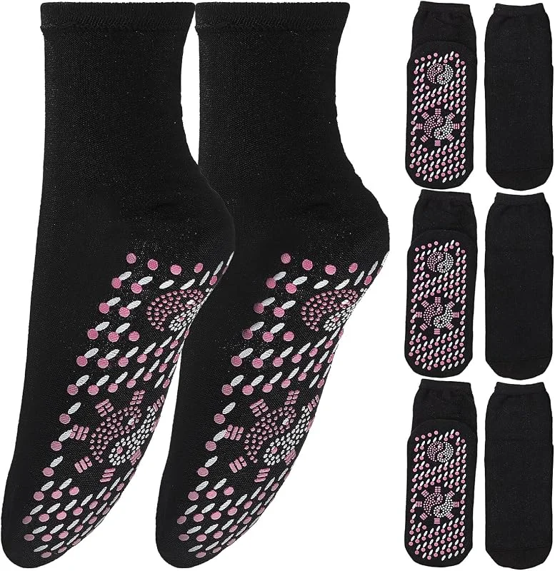 Selbstheizende Thermosocken 4 Paar Schwarz für Damen und Herren — Heizkleidung