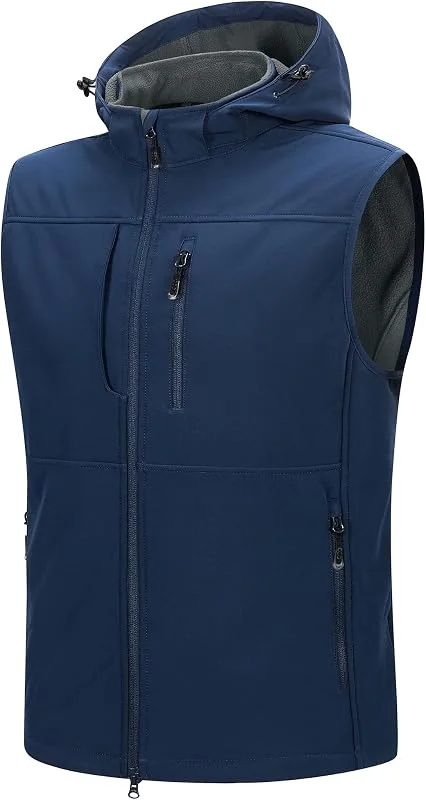 33, 000ft Softshell Weste Herren Outdoor Wasserdicht Leicht Arbeitsweste — Heizkleidung