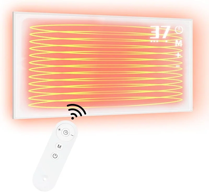 Infrarot Wandheizung Infrarotheizung 450W - Thermostat Heizung Elektrisch Infrarotheizung Standgerät mit Fernbedienung Elektroheizung Energiesparend mit Elektroheizkörper Wandmontage — Heizung Warmepumpe