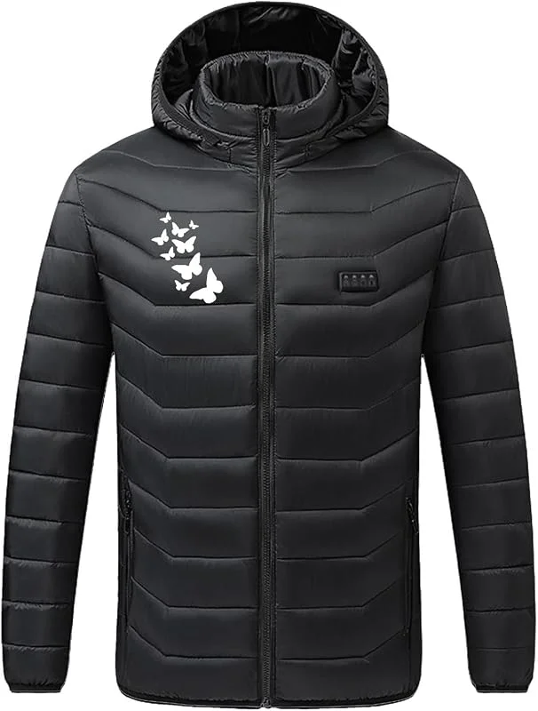 Beheizbare Jacke Damen Herren, Heizjacke mit 21 Heizzone, Eletriksche Beheizbare Weste mit USB, Elektrische, für Skifahren, Motorradfahren, Outdoor Casual Pullover Weiche und Warme Beheizbare jacke — Heizkleidung