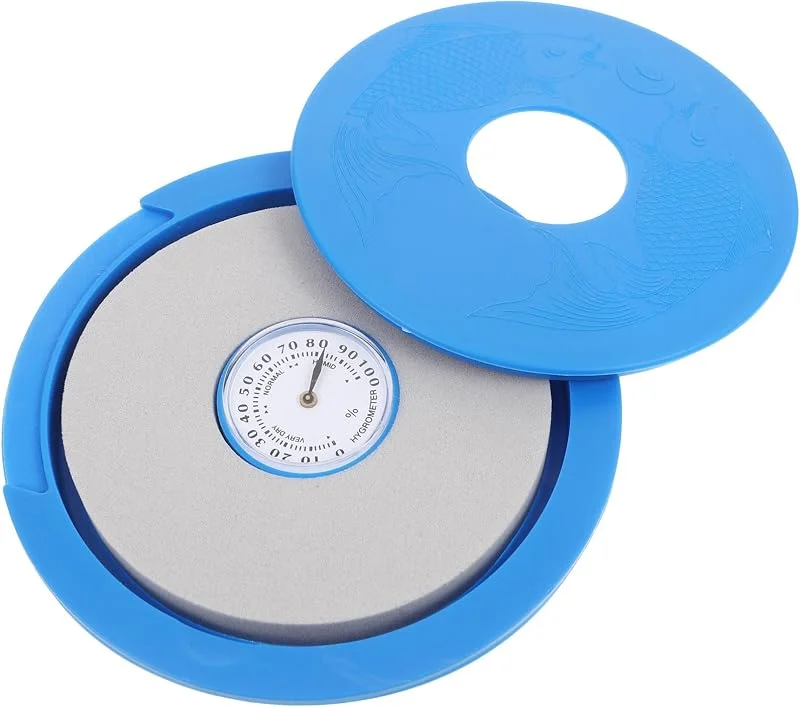 Gitarren Schallloch Luftbefeuchter mit Hygrometer und Anzeige, Blau