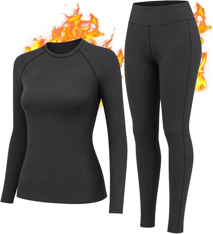 Thermounterwäsche Damen Skiunterwäsche Set Winter Funktionsunterwäsche Ski — Heizkleidung