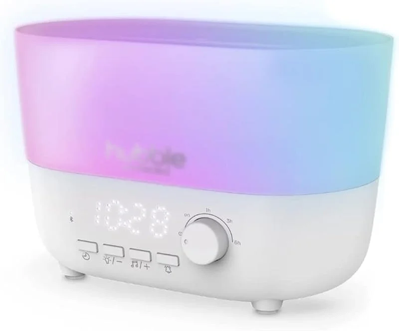 Luftbefeuchter 5-in-1-Luftbefeuchter mit Diffusor, Lautsprecher, Nachtlicht und Uhrenluftbefeuchter Raumluftbefeuchter