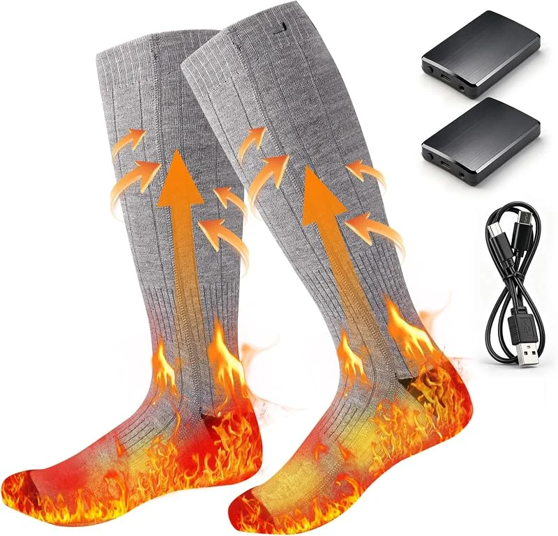 TUT Beheizte Socken für Herren Damen, Doppelseitige Heizung Elektrische — Heizkleidung