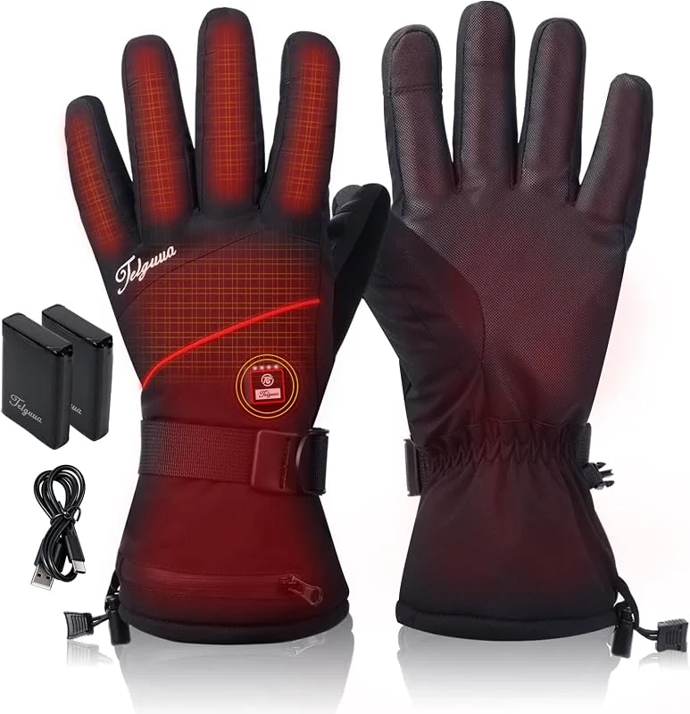 Telguua Beheizbare Handschuhe für Damen Herren mit Akku Heizhandschuhe — Heizkleidung
