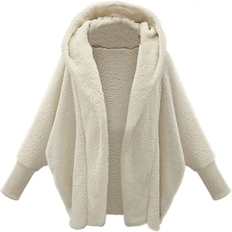 Ansenesna Fleecejacke Damen Mit Kapuze Winterjacke Warm Gefüttert Flauschig Teddyjacke Teddyfleece Plüsch Wintermantel Frauen Teddyfell Dicke Jacke Winter Mantel Teddy Fleece Damen-Jacken — Heizkleidung