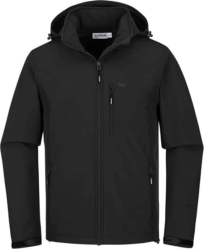 33, 000ft Softshelljacke für Herren Wasserdicht Outdoor Jacke Übergangsjacke — Heizkleidung