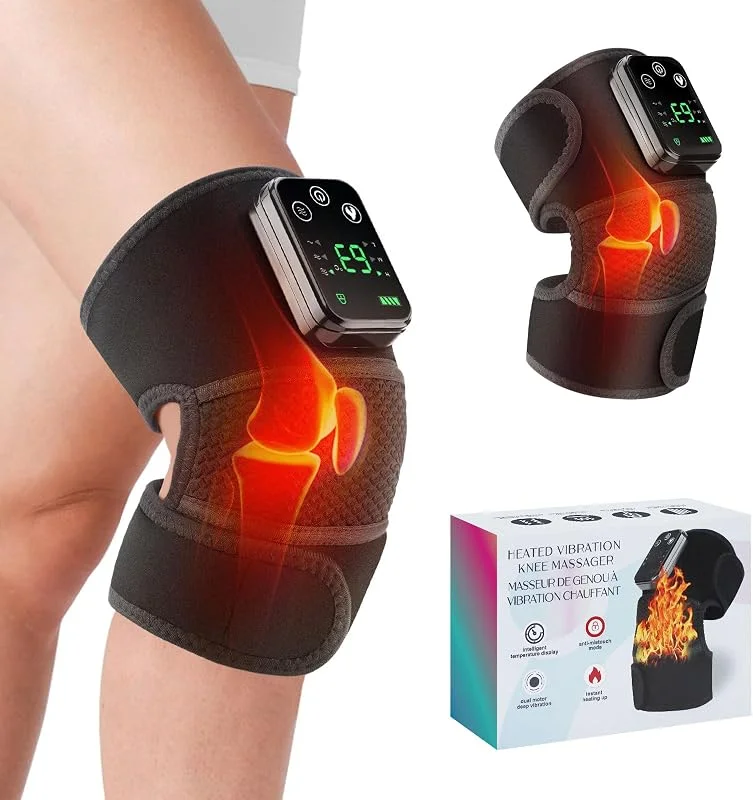 Colexy Knie Massagegerät Ellenbogenbandage Beheizte Schulterstütze mit Vibration, Kabelloses Kniemassagegerät mit Wärme und Vibrationsmassage zur Linderung Ellenbogen Knie Schulter Arthritis — Heizkleidung