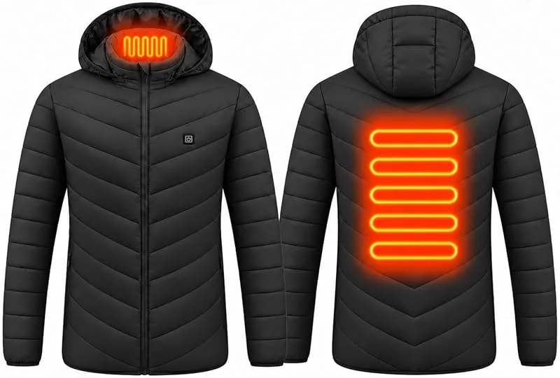 HOOUDO Herren Arbeitsjacke Winter gefüttert Beheizbarer Hoodie und leichter — Heizkleidung