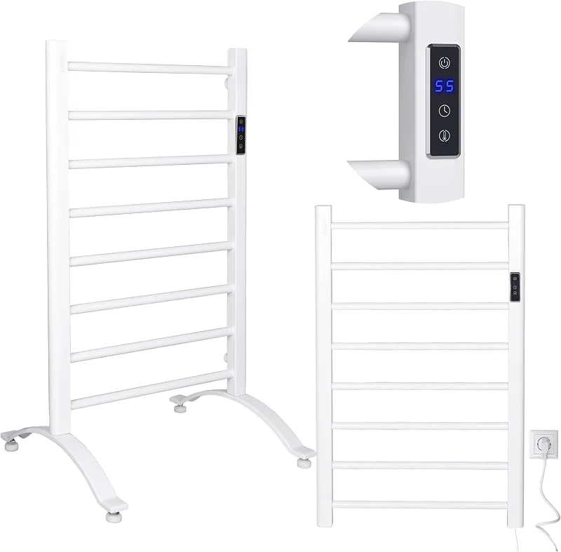 EBERG ETS 200 Handtuchheizkörper 200 W, Thermostat, Timer, Weiß — Heizung Warmepumpe