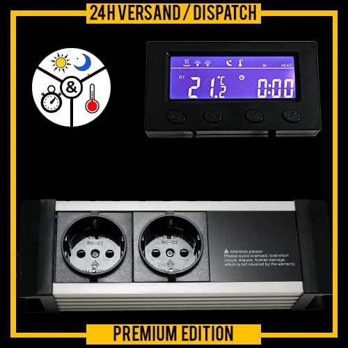 Digitaler Thermostat Thermo Control Zeitschaltuhr Alarm Aquarium Terrarium Reptilien Fische *externes Display* TXB — Heizung Warmepumpe